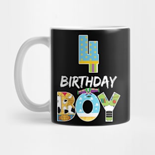 Toy Funny 4th Birthday Story B-day Gift For Boys Kids Mug